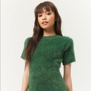 Fuzzy knot mini dress